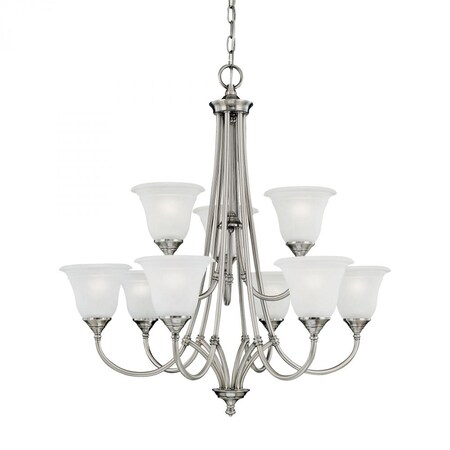 Thomas Harmony 9-Light Chandelier in Satin Pewter SL880241